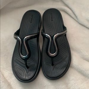Croc sandals black like new